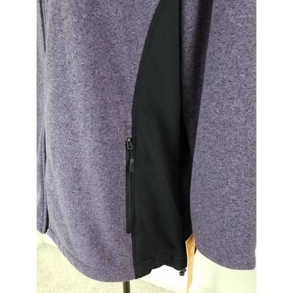 Ideology ~Woman Plus Size 1X~Purple/Black Montana Full Zip Hooded Jacket NWT $64 - Picture 7 of 12